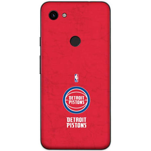 NBA Detroit Pistons Distressed Google Pixel 3a Skin